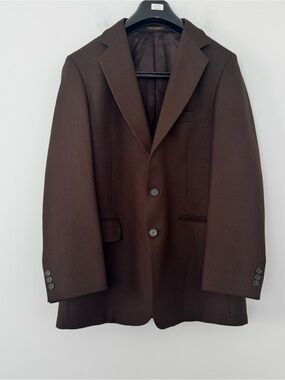 Vtg Custom Trinity Park Squire Brown Wool Blazer Sport Coat 40R Half Lined USA